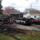 The aftermath of Blyth’s garage fire.